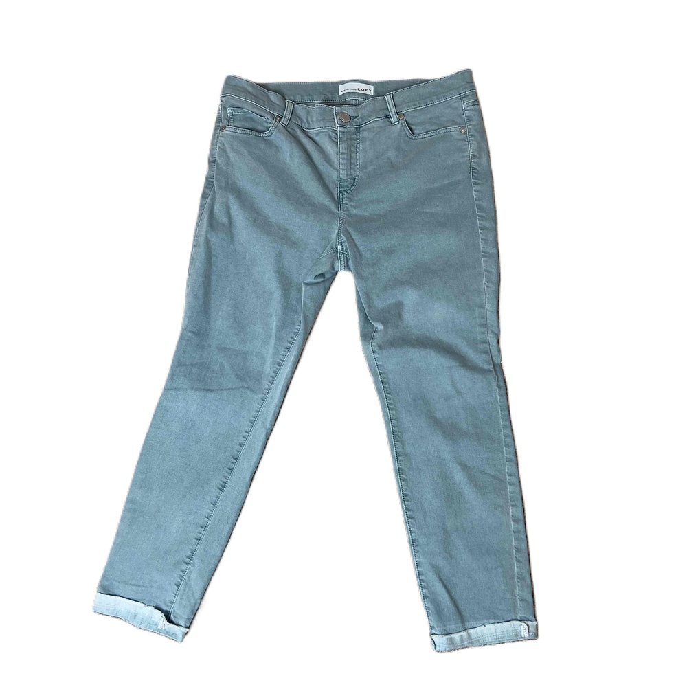Loft Light Blue teal Size 30/10 Modern Skinny Crop Jeans - Picture 2 of 10